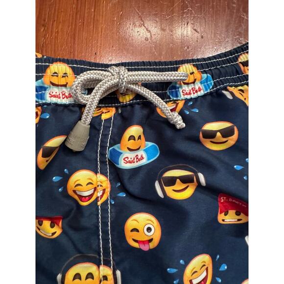 MC 2 Saint Barth Emoji smiley face boys swim trunks size 12 - Picture 10 of 15